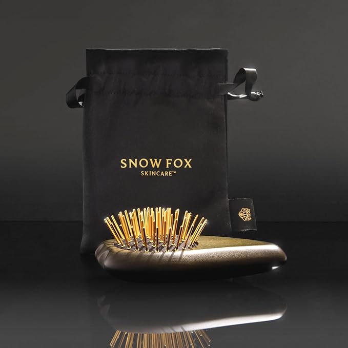 Snow Fox Ghost Edition Scalp Massage and Hair Brush – Patented Deep Tissue Gua Sha for Women and Men. Supports Fascia Release, Natural Hair Growth, Scalp Health, Circulation, and Head Tension