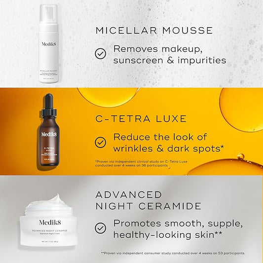 Medik8 Mighty Mini's Collection, 3 pc Travel-Sized Skincare Set