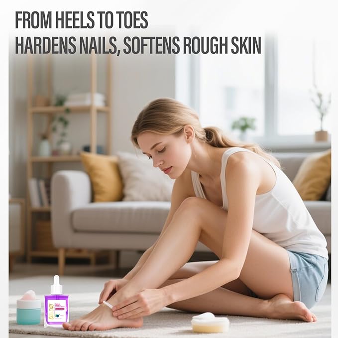 CHUCHU Nail Strengthener - Blueberry Scent Nail Repair Growth Moisturizing Treatment - Natural Jojoba Vitamin B & E Cuticle Oil for Dry Cracked Nails