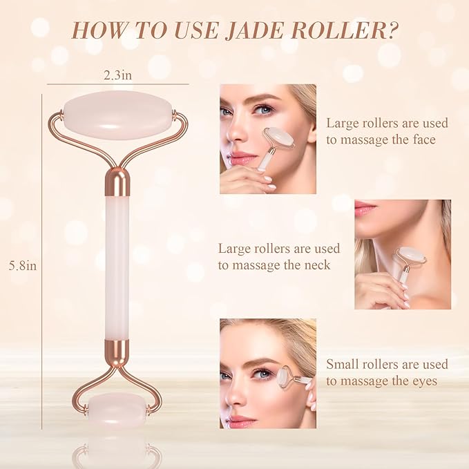 Gua Sha Facial Massager Tool, Jade Roller Face Roller, for Face, Neck, Back, Arms, Legs,SPA Gifts for Women Gua Sha Facial Massager Reduce Puffiness and Improve Wrinkles