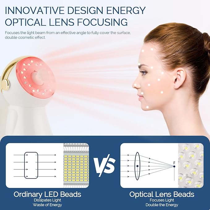 Facial Steamer,with 7 Colors Led Light,Face Steamer for Facial Deep Cleaning,Warm Mist Nano Ionic Steamer for face,Steam Humidifier,Facial Steamers Home Facial spa, Gift for Women（Gold with Light）