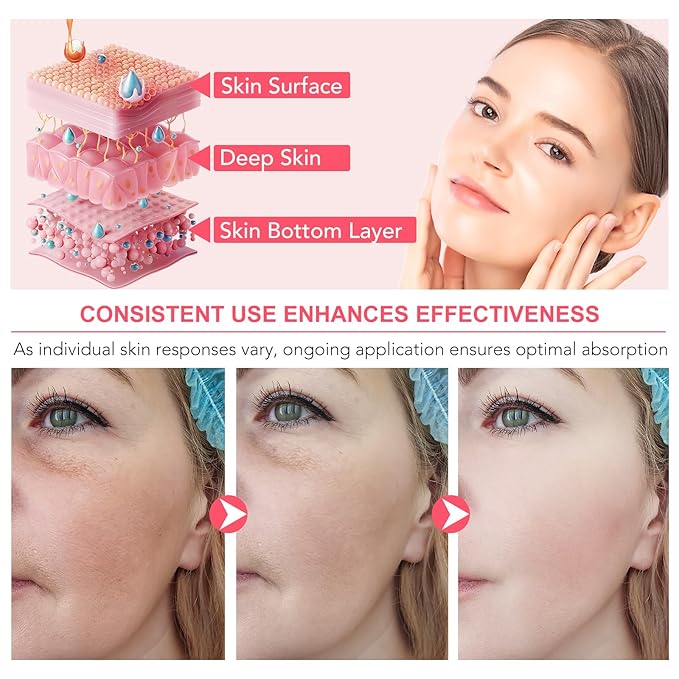 Deep Collagen Mask, 4pcs rich in nano-collagen vitality probiotics variety of anti-aging ingredients, Anti-Aging Hydrating Sleeping Mask including collagen, vitamin E, rose extract and more