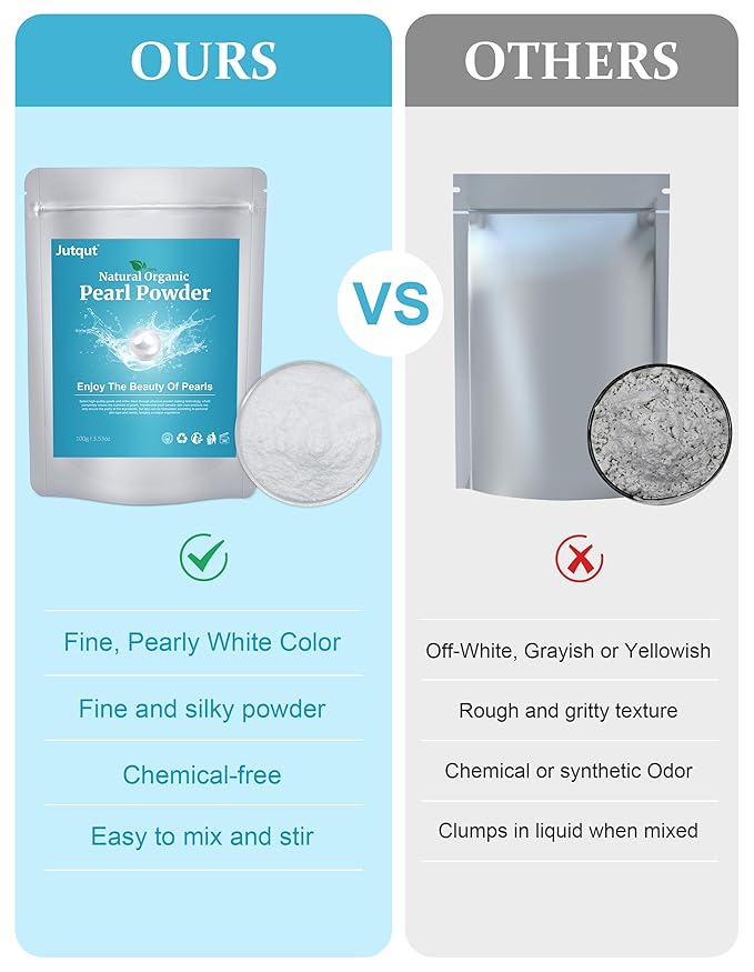 Freshwater Pearl Powder Organic, 100g100% Natural Pearl Powder,DIY Skincare —DIY Antioxidant, Deep Cleansing, Pore-Shrinking, Anti-Aging Mask