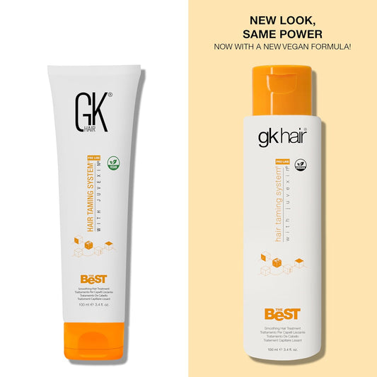 Keratin Hair Treatment Frizz Control Salon Smoothing Long Lasting Cream for All Frizzy Free Curly Dry Damaged - Professional Brazilian Complex Blowout Straightening For Silky Smooth - 3.4 Ounce