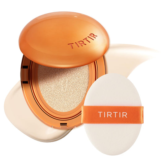 TIRTIR Mask Fit Ai Filter Cushion Foundation | AI-Like Semi-Matte Finish - Up to 72-Hour Medium to Full Coverage Korean BB Cushion Make up Beauty, #13N Fair Ivory, 0.63 Fl Oz