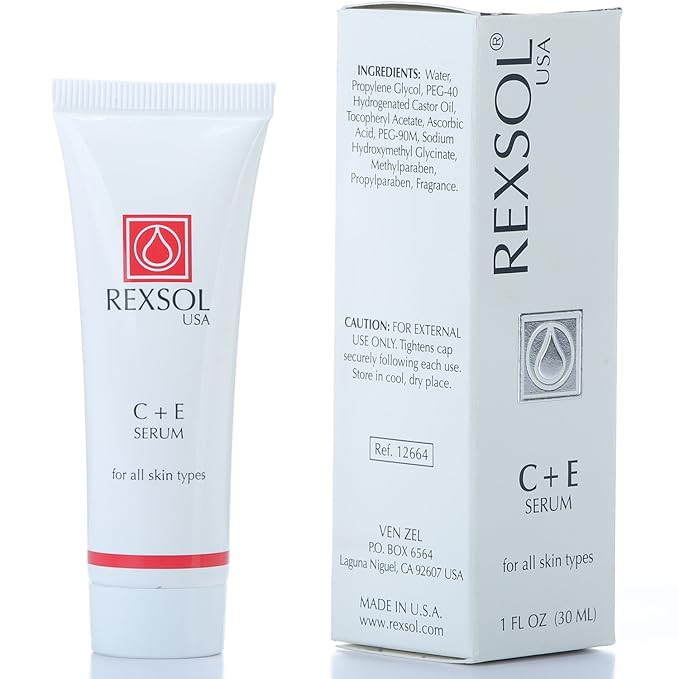 REXSOL CE Serum | Contains Vitamin C & Vitamin E | Helps minimize the appearance of first signs of aging | Enhances skin's youthful appearance (30 ml/ 1 fl oz)