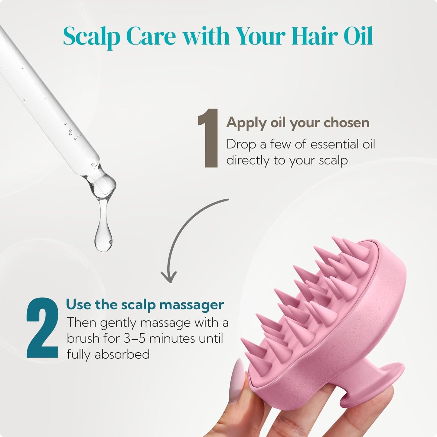 HEETA Scalp Massager 2 Pack for Hair Growth, Soft Silicone Bristles to Remove Dandruff and Relieve Itching, Scalp Scrubber for Hair Care, Shampoo Brush for Wet Dry, Pink & Green