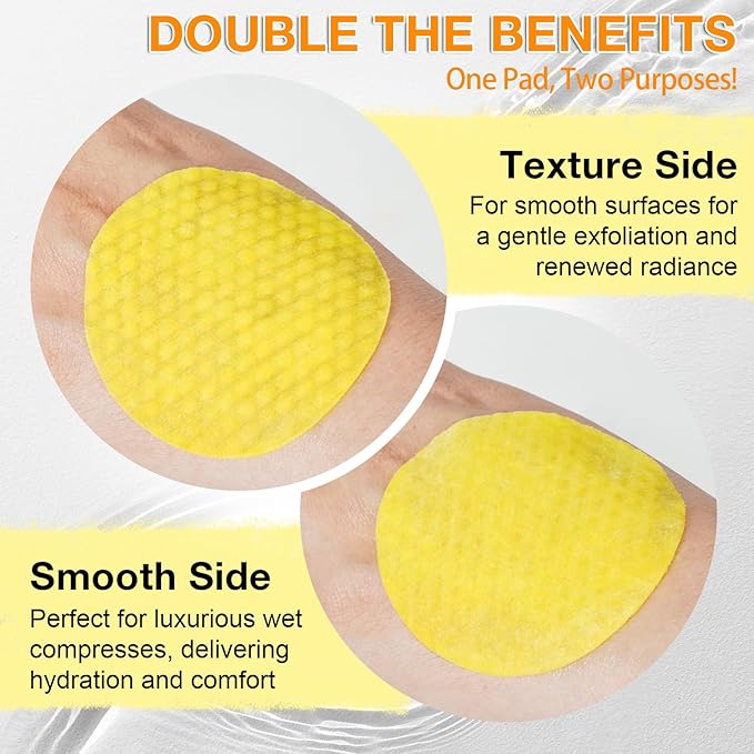 SHIFAKOU Kojic Acid Turmeric Cleansing Pads, Turmeric Cleansing Exfoliating Pads for Dark Spots, Turmeric Cleansing Pads For Face, Balance Skin Oil And Water 50PCS