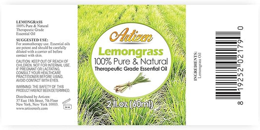 Artizen 2oz Oils - Lemongrass Essential Oil - 2 Fluid Ounces