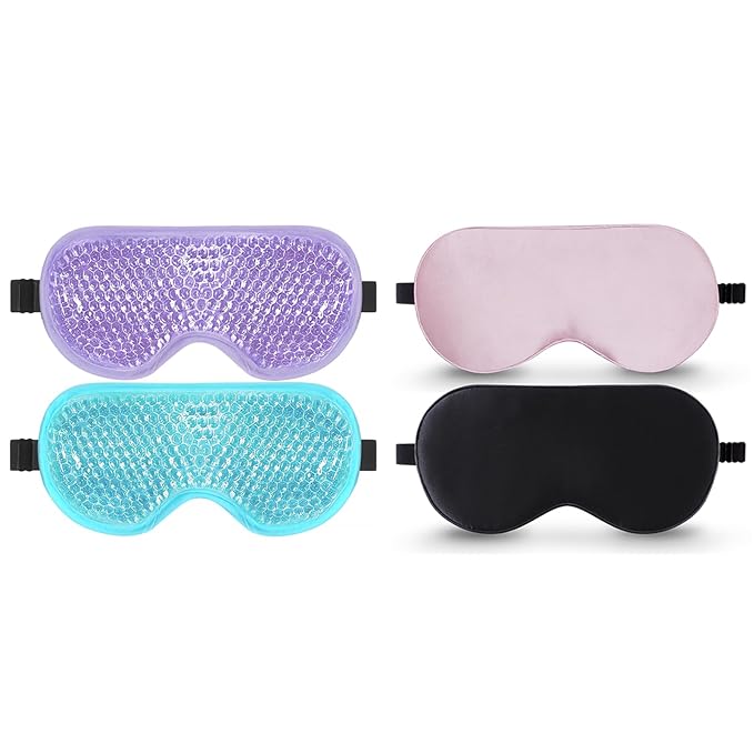 BeeVines Gel Eye Masks & Silk Sleep Mask