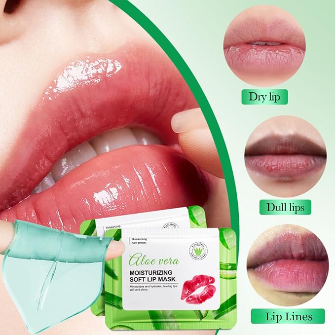 30 Pairs Lip Masks & Eye Mask - Aloe Vera Under Eye Patches for Women - Moisturizing Lip Mask for Women - Firming Eye Patches for Puffy Eyes and Dark Circles - Under Eye mask Easter Basket