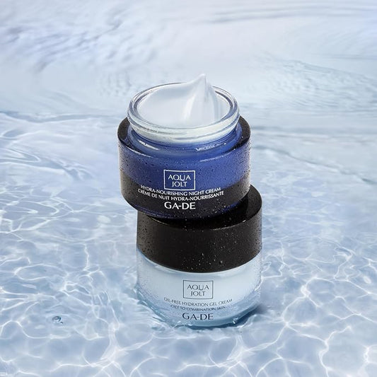 GA-DE Aqua Jolt Hydra-Nourishing Night Cream - Face Moisturizer with Hyaluronic Acid - Face Cream with Tamarind Extract H-22 and Vitamin E - 1.7 oz