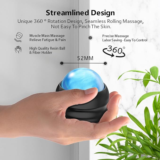 Massage Roller Ball - Physical Massage Therapy Ball Set for Sore Muscles,Joint Pain Relief Relaxing,Full Body Deep Tissue Massage