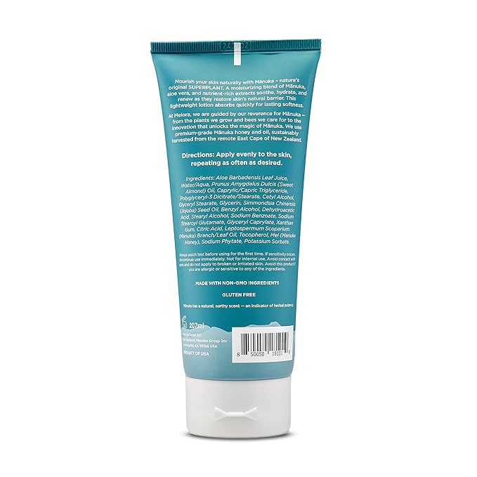 Manuka Honey Body Lotion (7oz), Moisturizing Lotion with Soothing Manuka Honey & Oil for Dry, Very Dry, Sensitive, or Aging Skin – Cream Moisturizer for Women & Men