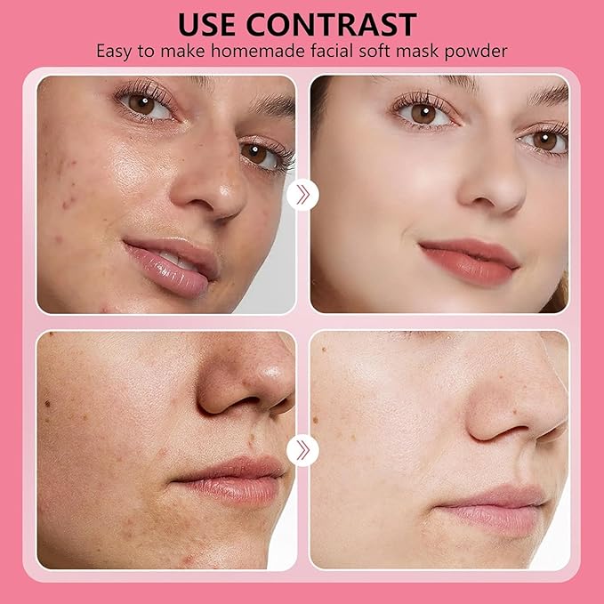 Jelly Face Mask Peel Off Powder 650g Moisturizing and Hydrating Repair and Smooth Skin Care for Home Salon Spa (Rose Hyaluronic Acid)