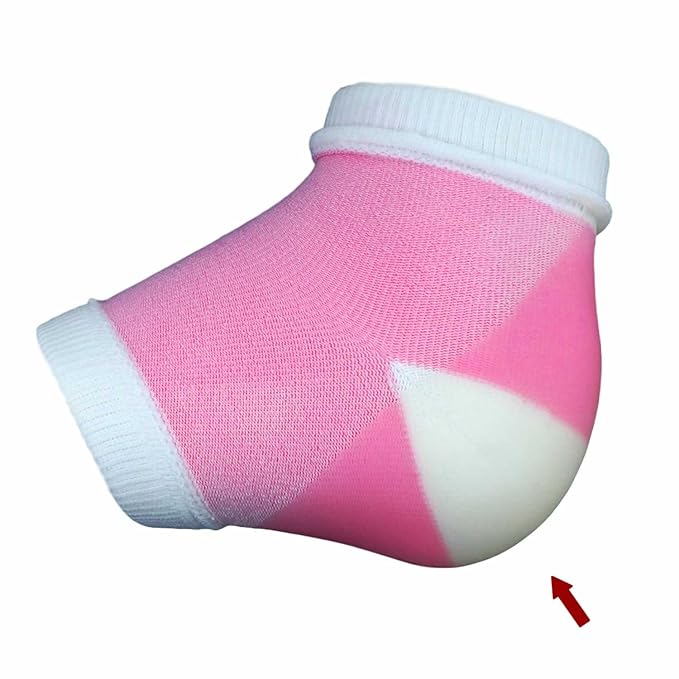 Moisturizing Gel Heel Socks or Sleeves, 2 Pairs, Pink, Large, O'keeffe's Healthy Feet Foot Cream for Cracked Heels, Callus Treatment Bundle