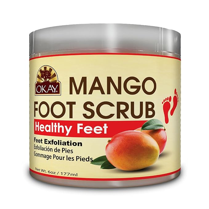 OKAY **ALL NATURAL** Mango Butter Foot Scrub 6oz / 177ml