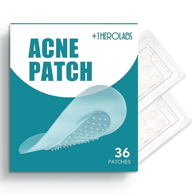 Microdart Acne Patch (36 Patches) - Hyaluronate Acid & Salicylic Acid Hydrocolloid Pimple Patch for Deep, Early and Hidden Blemishes (36 Count (Pack of 1))