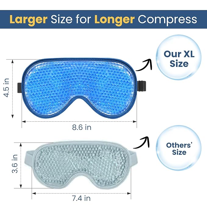 BeeVines 4 Pack Gel Eye Masks