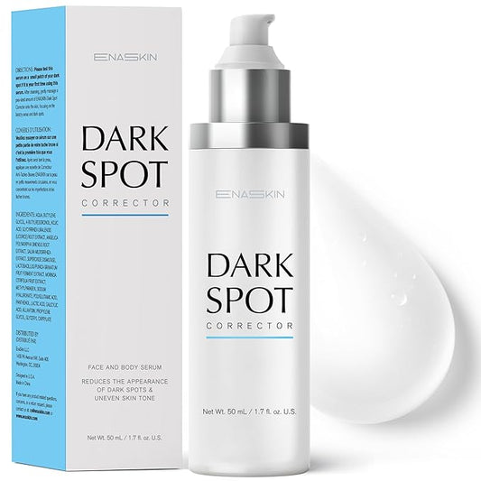 Dark Spot Corrector for Face and Body: EnaSkin 50ML Spot Remover for Age Spot Sun Spot Freckles Melasma Brown Spot for Men and Women (1.7 Fl Oz)