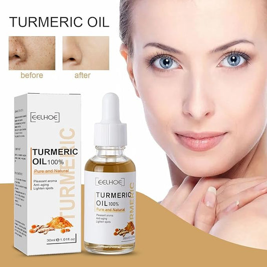 3PCS Turmeric Dark Spot Corrector Serum Oil,Turmeric Repair Face Serum, Natural Turmeric Skin Dark Spot Skin Care Moisturizing Repair Serum,Turmeric Serum for Face & Body(30ml)
