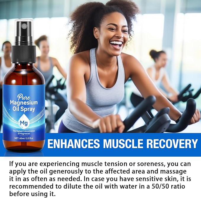 Magnesium Oil Spray, Pure Magnesium Chloride Oil Spray, Magical Magnesium Body Spray 2.02 Fl.Oz, 1PC