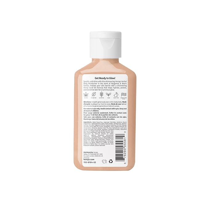 Hempz Minis on the Go - Hydrating Body & Hand Lotion (4-Pack), Travel Size 2.25 Oz Each - Perfect On-the-Go Moisturizer For Women, Featuring 4 Mini Lotions For Travel With A Free On-The-Go Bag