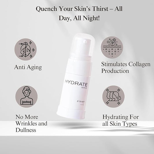 ELEVENSKIN - Hydrate Cream Serum - Hydrating Serum for Face - Anti Aging Face Serum for Women - Night & Day Hydrating Serum for Dry