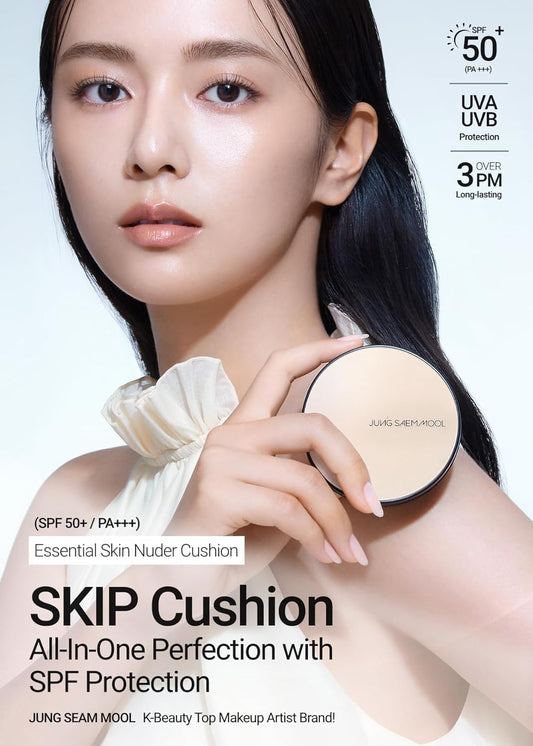 [JUNGSAEMMOOL OFFICIAL] Essential Skin Nuder Cushion (08 Medium Deep) | Refill Not Included | Natural Finish | SPF50 Broad Spectrum | Makeup Artist Brand | Cream Foundation