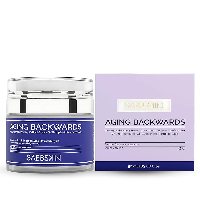 Retinol Cream for Face with Niacinamide - Night Cream for face to Fight the Look of Wrinkles, Fine lines - Helps in Brighten, Firms & Improves Skin Tone, 50ml - Men and Women