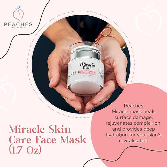 Hydrating Face Mask with Beeswax, Avocado Oil, Pumpkin, and More – Gently Removes Dead Skin Cells – Miracle Mask (1.7 oz)