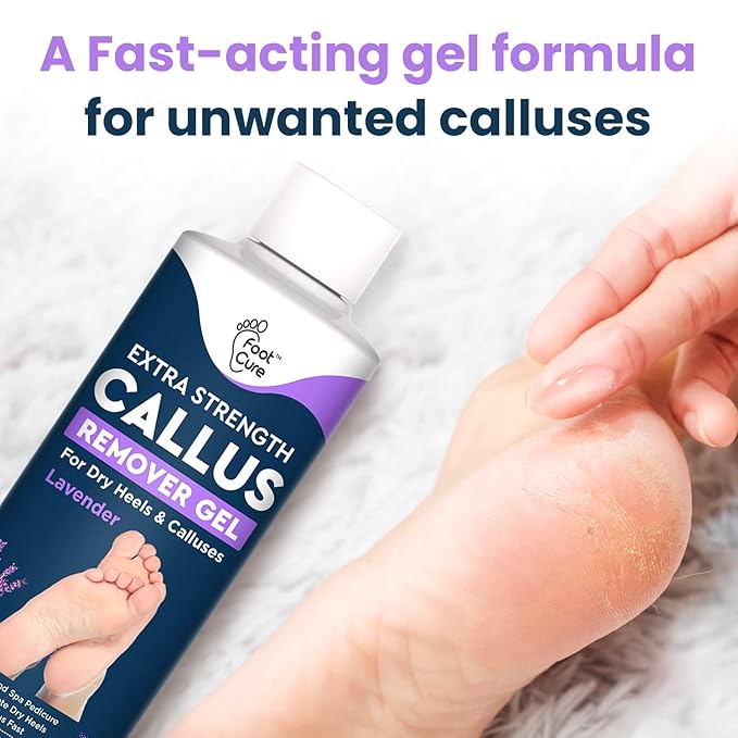 Lavender Foot Soak & Callus Remover Gel Kit - Extra Strength Callus Remover Gel for Feet, Remove Calluses with Epsom Salts, Dry Cracked Heels & Foot Odor, at Home Pedicure - Foot Care for Tired Feet