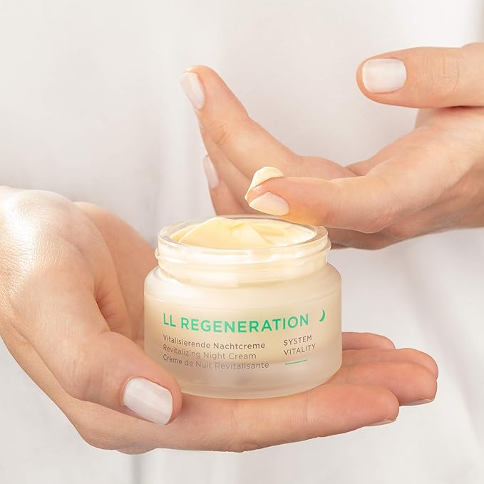 ANNEMARIE BÖRLIND - LL REGENERATION Revitalizing Night Cream - Natural Anti Aging Vitamin C, E and Retinoid Face Cream for Visibly Firmer and Wrinkle Free Skin - Step 4 of 5-1.69 Oz.