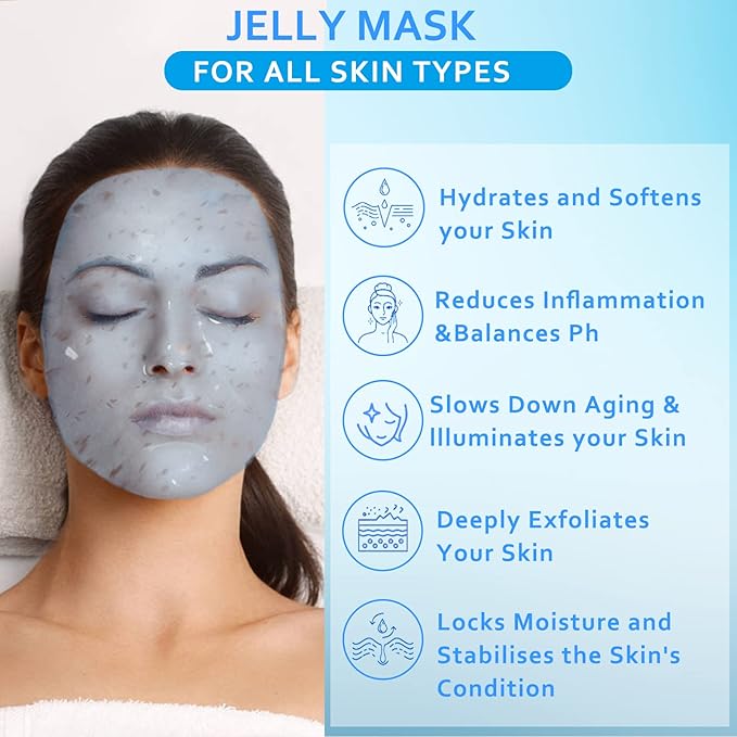 Jelly Mask Powder for Facials，Hyalorunic Acid Jelly Face Mask，Vampire Jelly Mask for Facials Professional