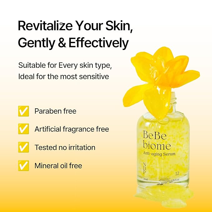 BeBebiome Revitalizing Serum (30ml / 1.01 Fl oz) Vitamin C, Pro-aging, Rejuvenate, Glow Skin, Wrinkle Care, Youth Activating, Kombucha for Face, NDP