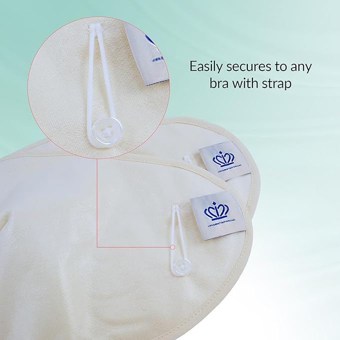 QUEEN OF THE THRONES Castor Oil Pack for Breast (Small) - Heatless, Less-Mess, Reusable - Organic Cotton Flannel, Comfort Fit, Soft Straps & Naturopathic Doctor Designed (Castor Oil Sold Separately)