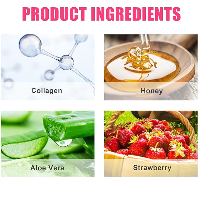 Honey Pot Propolis Lip Mask - 4 Pack (2 Honey + 2 Strawberry) Hydrating Moisturizer for Dry, Cracked Lips