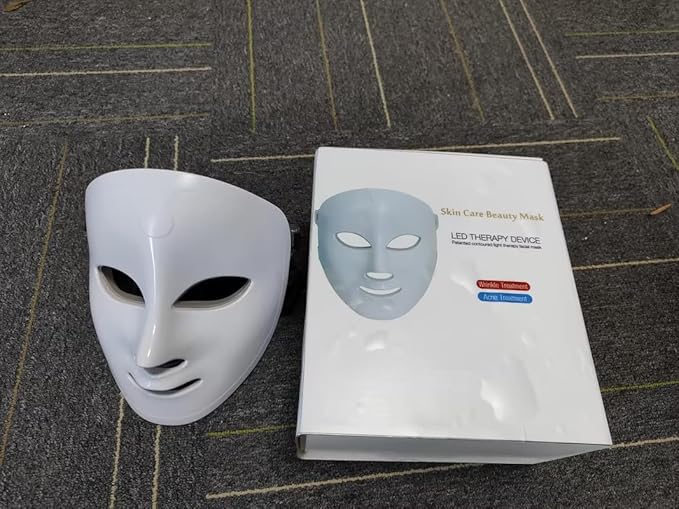 Skin Care Beauty Mask(MJ-06),LED Facial Mask Light Therapy for Wrinkle and Acne, Red Blue Light Therapy at Home