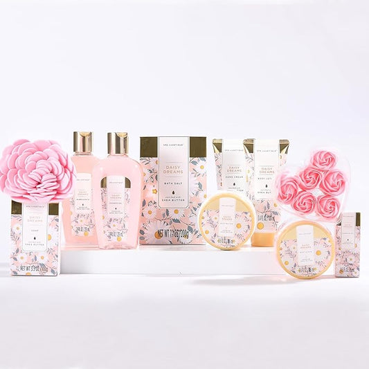 Spa Gift Baskets for Women, Spa Luxetique Bath Gift Set, 12pcs Relaxing Home Spa Kit for Women with Shower Gel, Bath Salt, Essential oil, Body Lotion, Hand Cream, Mothers Day Gifts for Mom