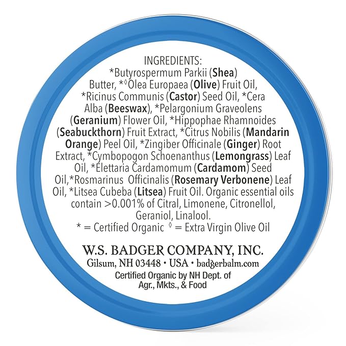 Badger Cuticle Care, 100% Organic Cuticle Cream for Natural Nail Care, Soothe & Restore Dry & Splitting Cuticles, Rich Shea Butter, Light Citrus Scent, .75oz Tin, 2-Pack