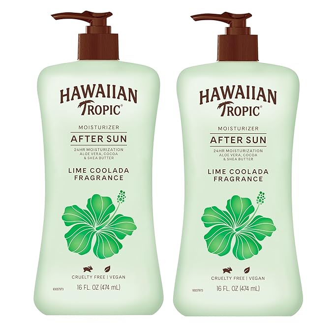 Hawaiian Tropic Lime Coolada After Sun Lotion | After Sun Care, Skin Care, Daily Moisturizing Lotion with Aloe, Cocoa Butter & Shea Butter, 16oz each Twin Pack