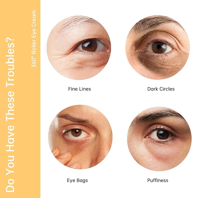 Snail Peptide Eye Cream For Moisturizing, 2 Pcs Snail Mucin Eye Cream With Niacinamide, Hyaluronic Acid For Dark Circles, Puffiness and Fine Lines, 34 ML.