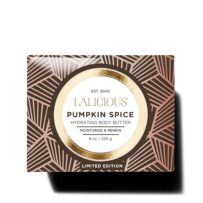 LaLicious Pumpkin Spice Body Butter - Hydrating Body Moisturizer with Shea Butter - No Parabens (8oz)