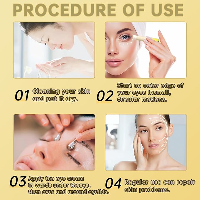 Anti Aging Eye Cream For Dark Circles, Advanced Snail Retinol Eye Stick, 2 PCS Under Eye Cream For Puffiness & Bags, Reduce Wrinkles, Fine Lines, Moisturizating Skin.