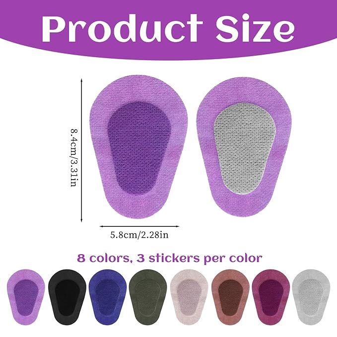 24 Pcs Adhesive Eye Patches for Adults, Disposable Eyepatch Latex Free Adhesive Bandages Regular Size 3.3×2.3 inches (Classic Color)