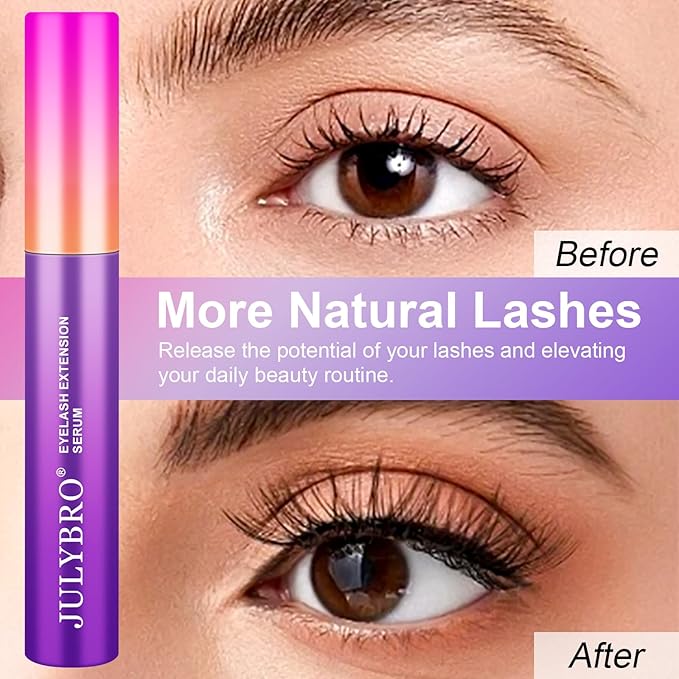 Eyelash Growth Serum(3ML), Eyelash Extension Serum with Natural Ingredients for Eyelash and Eyebrow, Eyelash Growth Serum to Grow Lashes Thicker, Healthier and Stronger