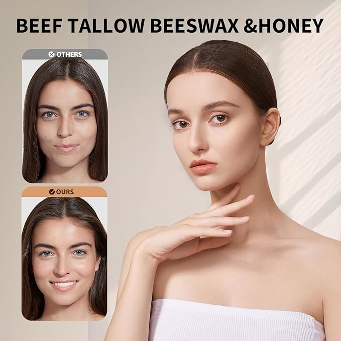 Orangic Beef Tallow for Skin and Face Care, Whipped Moisturizer for Sensitive Skin, 100% Grass Fed Beef Tallow, Natural Body Lotion, Coffee Vanilla - 4.23 fl.oz, 1 Pack