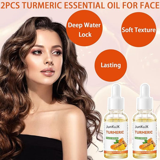 Turmeric Essential Oil for Face,Moisturizing Turmeric Face Serum Skincare,Hydrating Turmeric Facial Serum for Women and Men