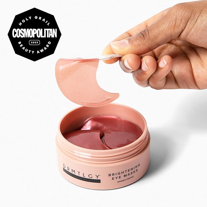 DRMTLGY Bright Eyes Set: HPR Eye Cream & Brightening Eye Masks - Target Dark Circles, Puffiness, Wrinkles, and Bags Under Eyes