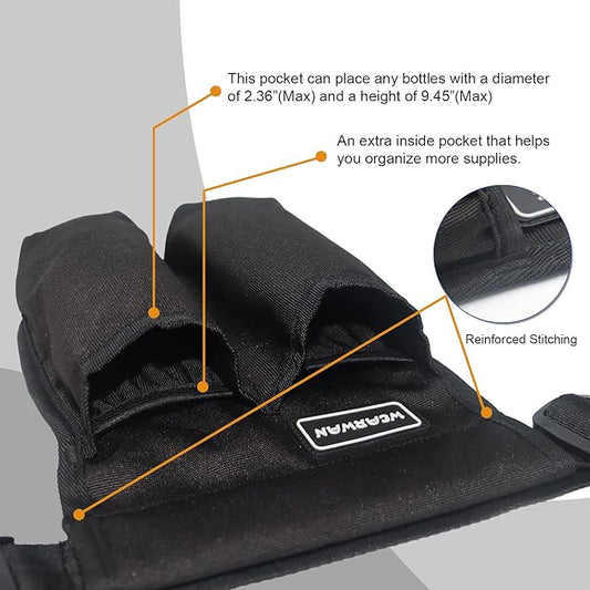 Massage Oil Holster, Adjustable and Durable Massage Holster, Bag only, Bottle not Included